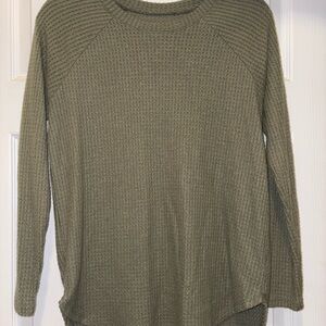 American Eagle Outfitters Sage Waffle Knit Top